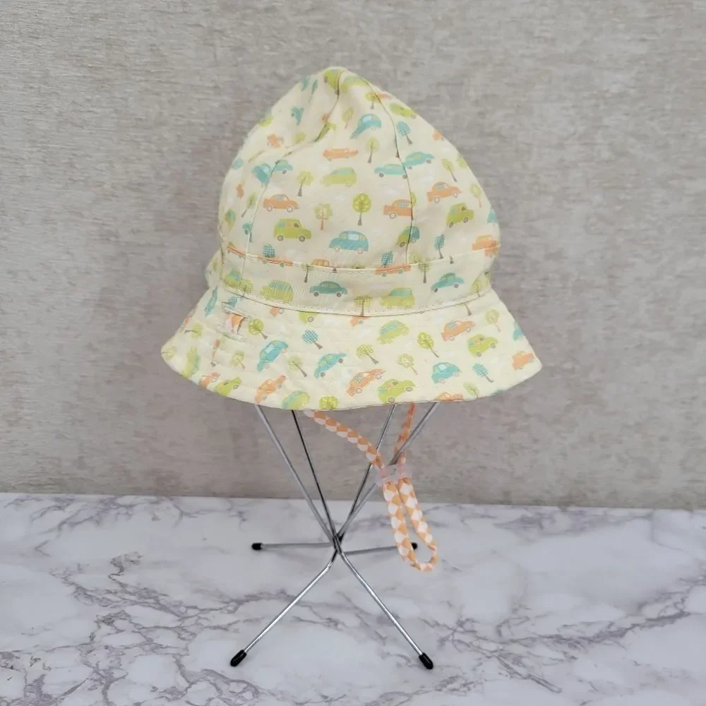 Sunny Dayz Reversible Bucket Hat 12-24mo Girls Boys Unisex Yellow Orange